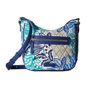 Vera Bradley Crossbody Bag‎ Purse Mini Vivian Santiago Print Blue Adjustable